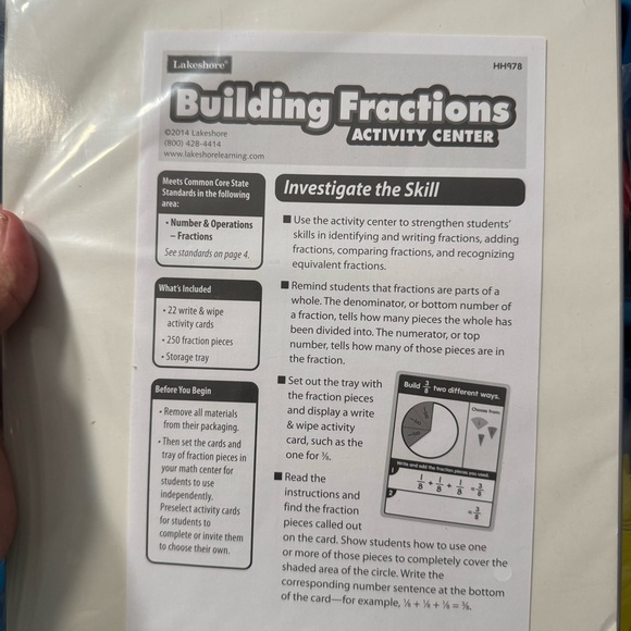 Lakeshore Building Fractions Activity Center - Picture 3 of 5